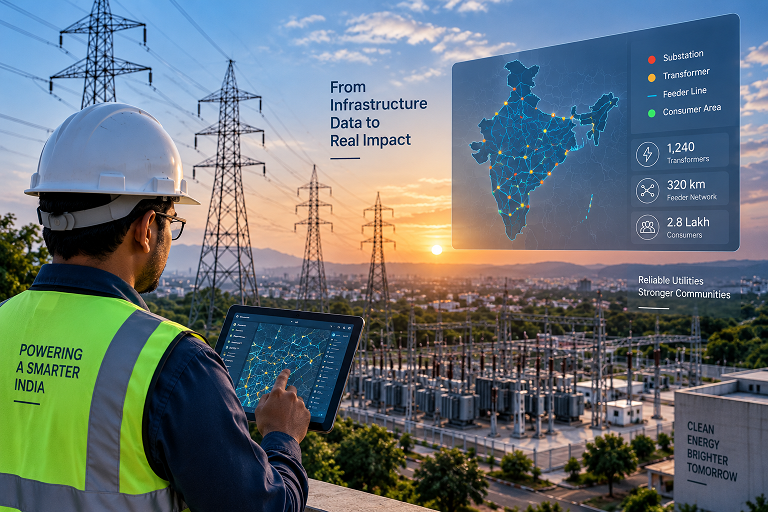 GIS power utility network and live dashboards